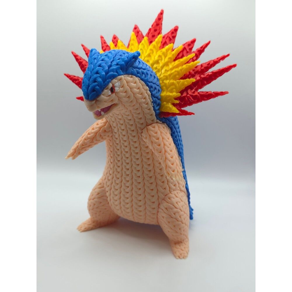 8" 3D-Printed Faux-Knit Typhlosion Figure – The Ultimate Pokémon Collectible!